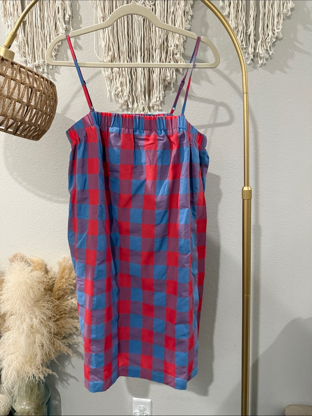 Wishlist Red and Blue Checkered Sundress